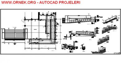 Bina Giriş Merdiveni Sistem Detayı Çizimi Bina Giriş Merdiveni Sistem Detayı