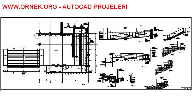 Bina Giriş Merdiveni Sistem Detayı Çizimi Bina Giriş Merdiveni Sistem Detayı