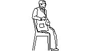 Adam bir sandalye üzerinde oturan Bir sandalyede adam
