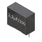 Poliesterleri kondenztor boyutları 8x14x18 mm 15 mm boşluk vvodov editovaten değeri C2M2 -100- PE- MC15