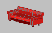 standart kırmızı renk casino için bir 3D kanepe Casino için 3D Kanepe