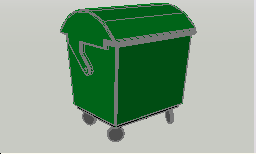 Çöp konteyneri 3D Çöp konteyneri