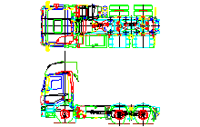 DAF kamyon - detaylı çizim (FA CF75 ) DAF - planı
