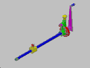 Cırcır mekanizması Dişli çark mandalı mekanizması 3D