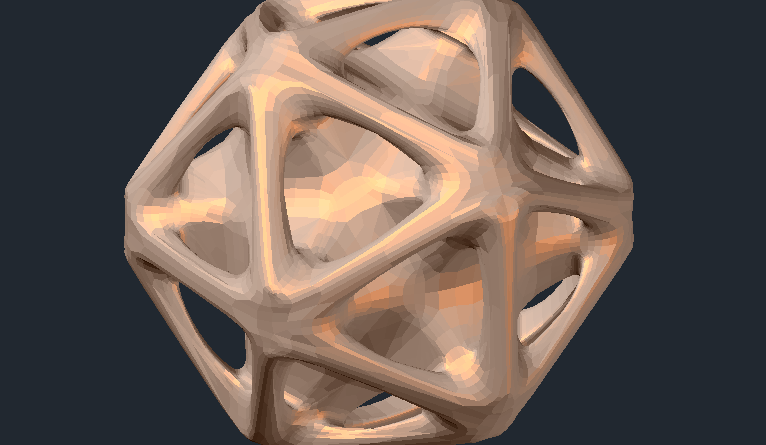 (Mesh ) delikli Dodecahedron Dodecahedron - delikleri