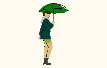 Bir şemsiye ile bir kız Donna11