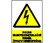 elektrik -  Pozor elektroinstalan kanl ivotu nebezpeno  EL 0109