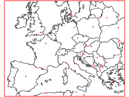 Avrupa Haritası - countres kıyı şeridi anahatları EUmap