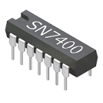 IC DIL 14 pin Entegre devre tipi SN7400 DIL 14 pin