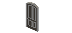 Dış Kapı Kemerli tarzı 1 boyutu 36x96  ( ARCH2009 ) Kapı tarzı w / uygulanabilir profilleri kütle elemanları ve malzemeler ExrDoor 01A3696