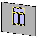 Triple- kanat pencere Flep ve üst ışığı ile üç - kanat