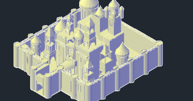 Castle - 3D örgü modeli Hrad3D