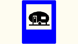 Trafik işareti IJ 14b - karavanlar için kamp IJ14b