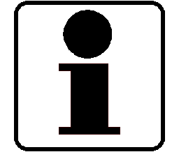 Bilgi sembolü ( i) Info- sembol