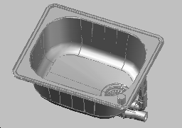 Lavabo - paslanmaz çelik 3D Lavabo -3D