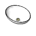 Hemi - ellipsoïde ( Yükseklik = Derinlik ) şeklinde oval udercounter lavabo . Lavabo Tezgahaltı Oval