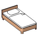 Tek kişilik yatak - parametrik M Bed - Tek