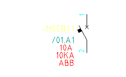 MCCB anahtarı MCCB (sembol )