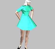 Monica - yaz elbise kız ( 3D model ) MONICA
