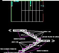 Plan kesit görünüş ve sistem detayı Merdiven Detayı