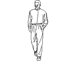 Gelen bir gömlek ve pantolon adam Muz60