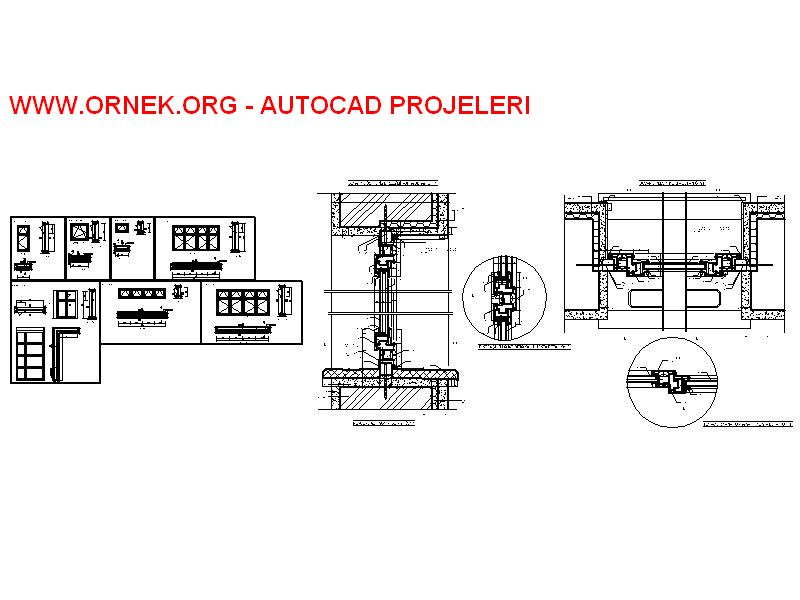 PVC Pencere Nokta Detay Dwg Projesi - Autocad Projeler