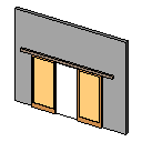 Sürgülü Kapı Çift Duvar - % salıncak paneli ayak ayarlamak Panel Kapı Sürme Çift Duvar - 3D parametrik