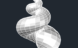 Seashell - 3DPlot programı ile oluşturulan 3 boyutlu yüzey Seashell3D