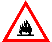 Yangın söndürme - tehlike - son derece yanıcı Tehlikeli yüksek tutuşma