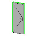 Tek kapı - ofset parametrik söve ve duvar Tek yaprak açılı duvar ( 2 )