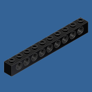 Lego Technic Tuğla 1x10 ( delik X9 ) Teknik Tuğla 1x10 ( delik X9 )