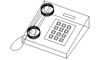 Telefon - basitleştirilmiş 3B sembol Telefon 1 3D