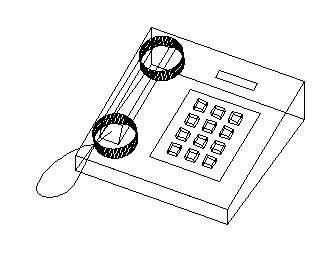 Telefon - basitleştirilmiş 3B sembol Telefon 1 3D