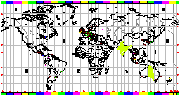 Timezones - dünya haritası Timezones