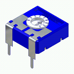 Trimer yatay 10k - 14x14x6 mm düzenlenebilir direnç değeri Trimer - CA14V - 10k
