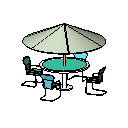 Veranda mobilya seti - sandalye yuvarlak masa şemsiye Veranda mobilya seti