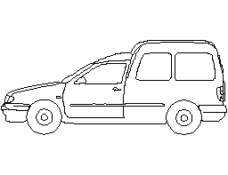 Volkswagen Caddy S2 - planı yandan görünüm Volkswagen - caddy - s2