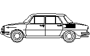 Skoda 100 araba yan görünümü Yandan görünüm Škoda100