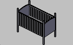 Cot - 60x120 cm 3D çocuğun yatağı