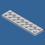 Delikli Lego plaka 2x8 delikli plaka 2x8