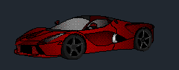 Bir La Ferrari 3D görünümü ferrari