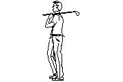 Golf oyuncusu - 2D sembolü golfçü