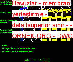 Havuzlar - membran yerleştirme - detailsuperior sınır - 47.74 KB