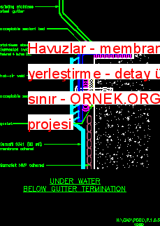 Havuzlar - membran yerleştirme - detay üstün sınır 94.82 KB