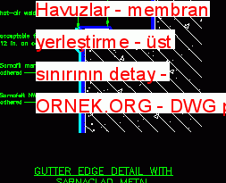 Havuzlar - membran yerleştirme - üst sınırının detay 41.72 KB
