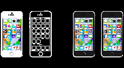 Apple iPhone 5s - 2D modeli iPhone 5ler