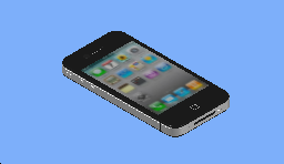 3D Katı - Siyah Apple iPhone 4 iPhone4 3D