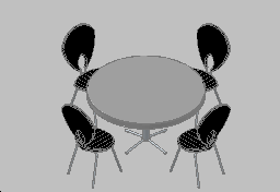 Sandalyeler ile masa masa ve sandalyeler
