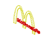 McDonalds logosu 3D mcdonalds logosu 3D