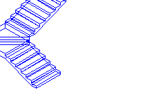 L - şekilli 3d merdiven merdiven 1